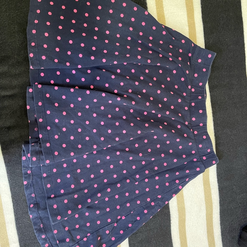 Blue and Pink Polkadot SO Skater Skirt